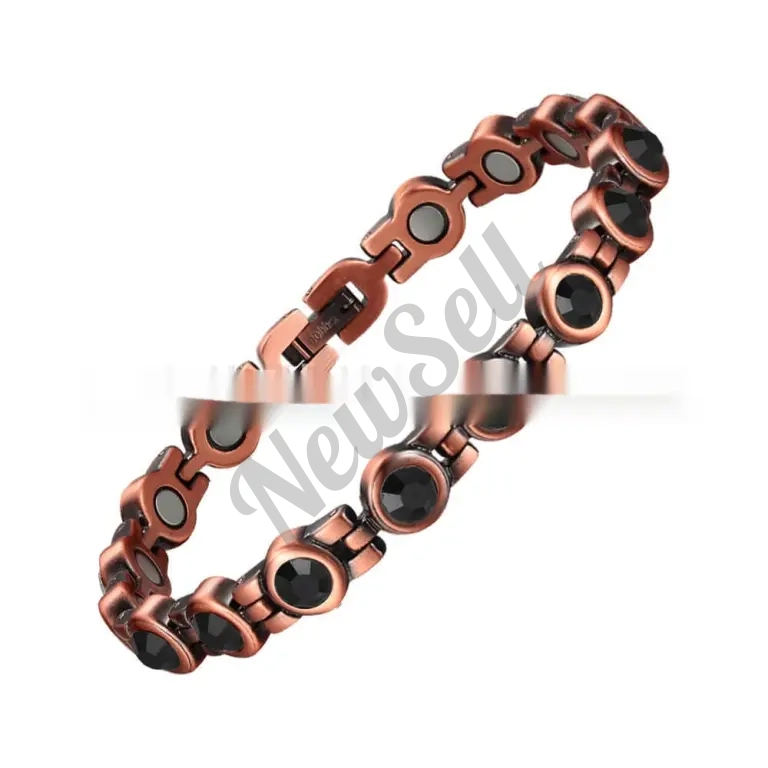 Magnetic Korean-style Retro Fashion Zircon Pure Copper Bracelet