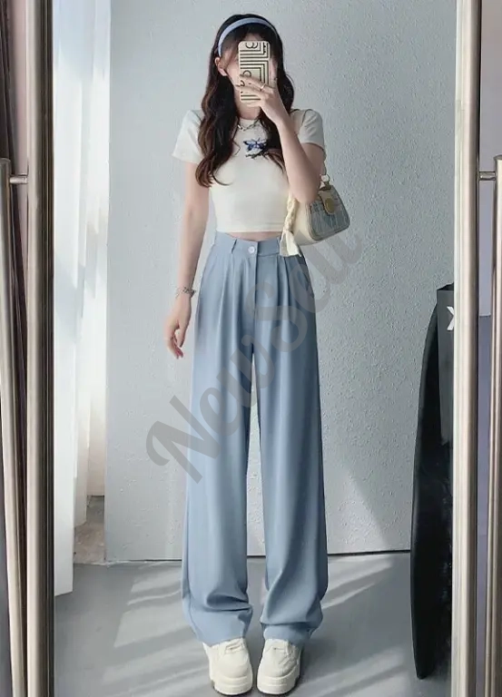 Women's Fashion High-Waist Slimming Casual Wide-Leg Pants