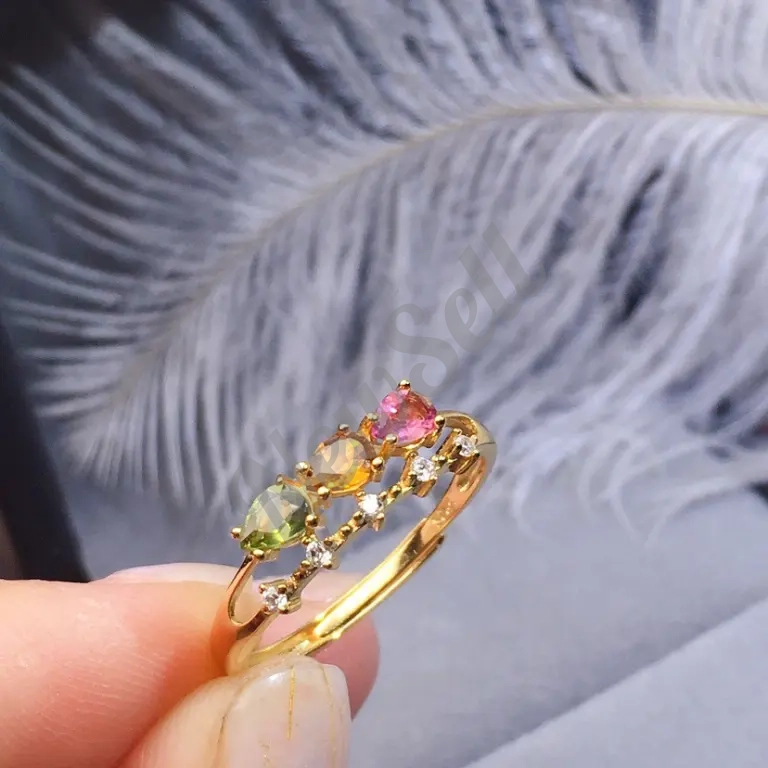 Womens Simulated Colorful Ruby Open End Ring