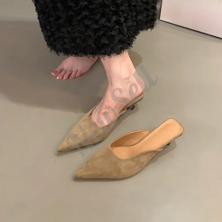 Women's Fashionable Elegant Pointed-Toe Half-Slide High Heels