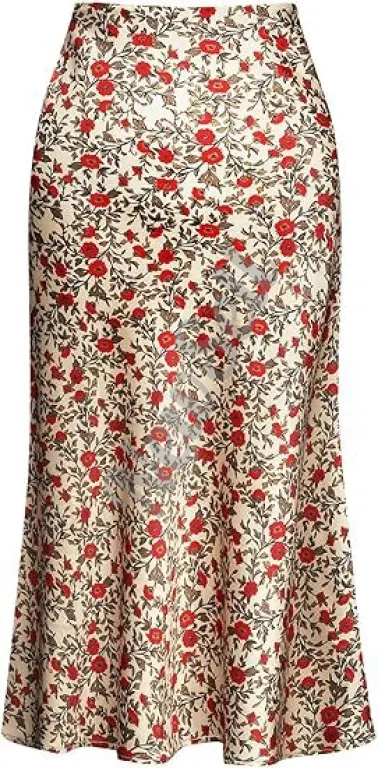 High-waisted Mermaid-style Satin Leopard-print Sheath Skirt