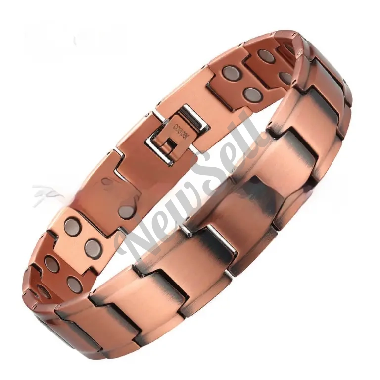 Minimalist Chic Magnetic Red Copper Niche Mens Bracelet