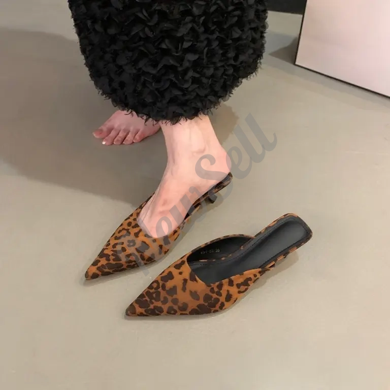 Women's Fashionable Elegant Pointed-Toe Half-Slide High Heels