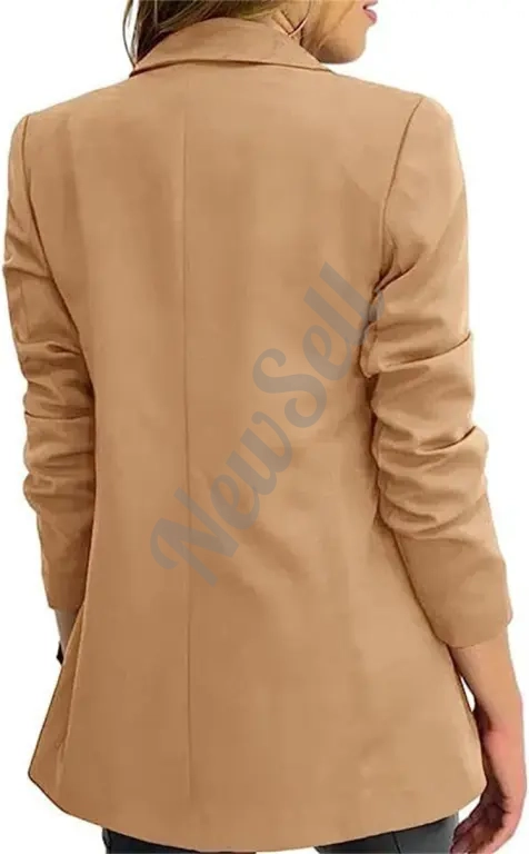 Casual Long-Sleeve Lapel-Button Autumn Coat