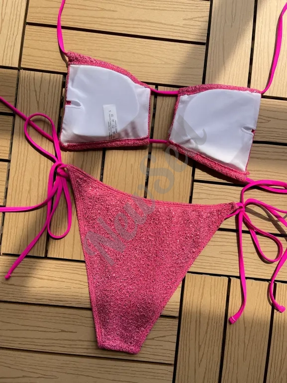 Sexy Bikini Tricolor Solid Color Swimsuit