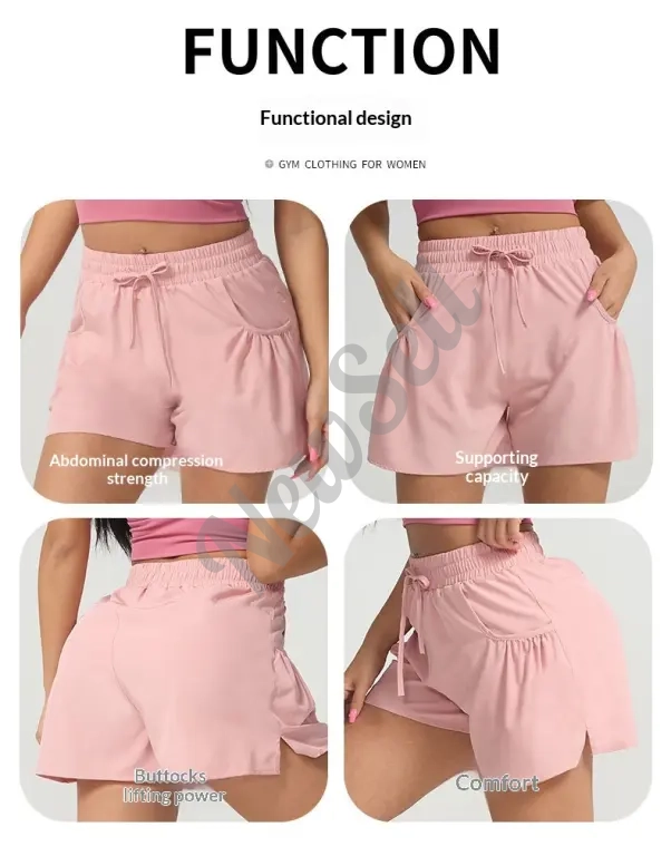 Summer Quick-drying Fitness Shorts Peach Butt Womens