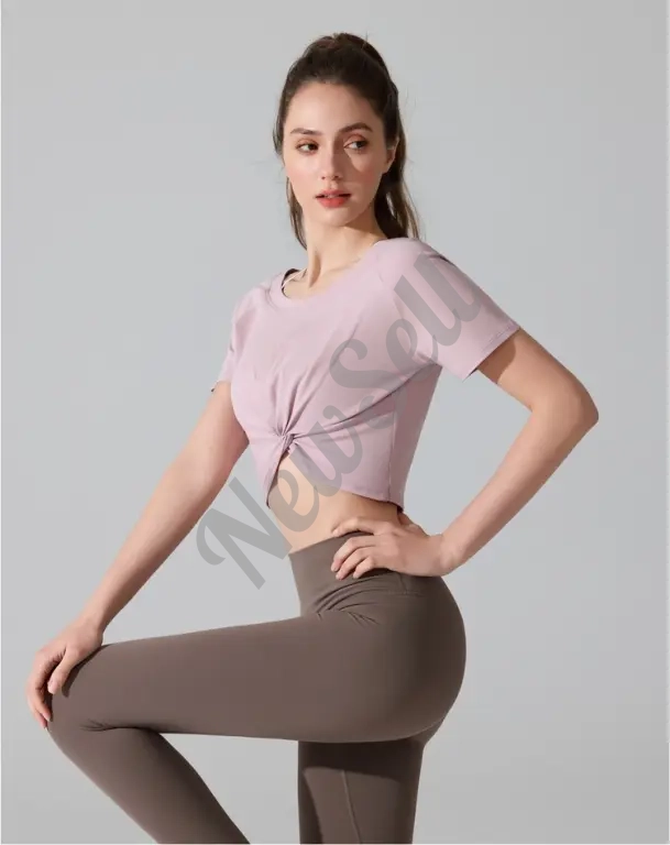 Women's Knotted Pilates Short-Sleeve T-Shirt