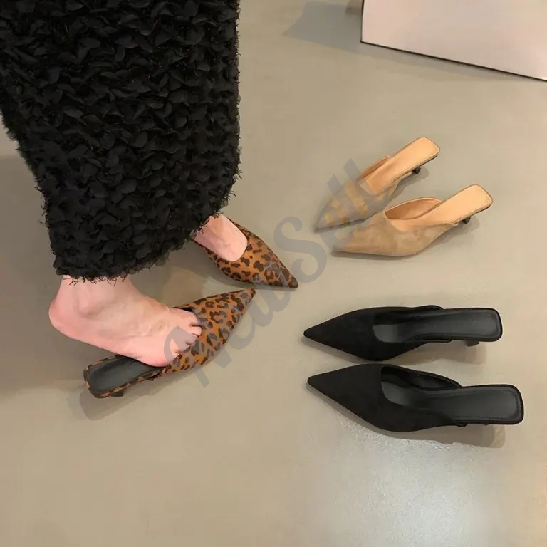 Women's Fashionable Elegant Pointed-Toe Half-Slide High Heels