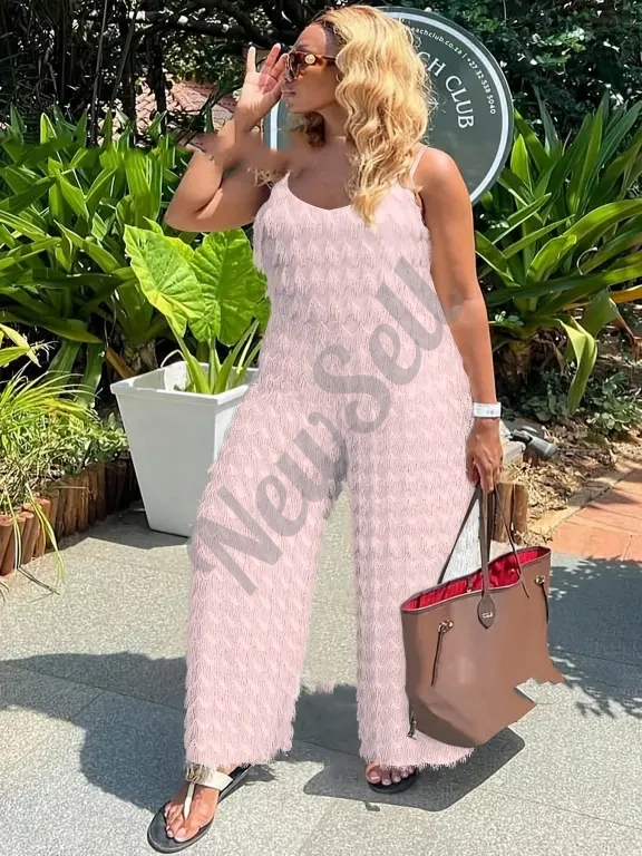 Plus-size Fashionable And Elegant Loose-fit Strap Jumpsuit