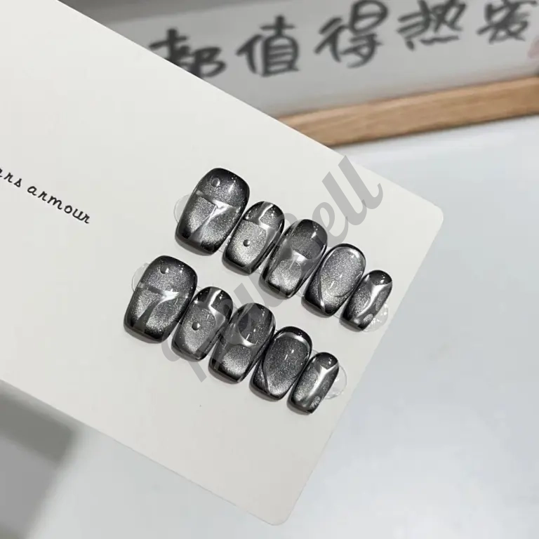 Handmade Wearable Nails High-end Cat-eye Style