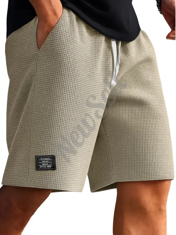 Waffle-Weave Cropped Pants Mens Mid-Years Pants