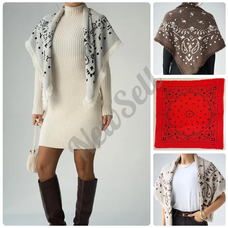 Fashionable Versatile And Elegant Square Scarf