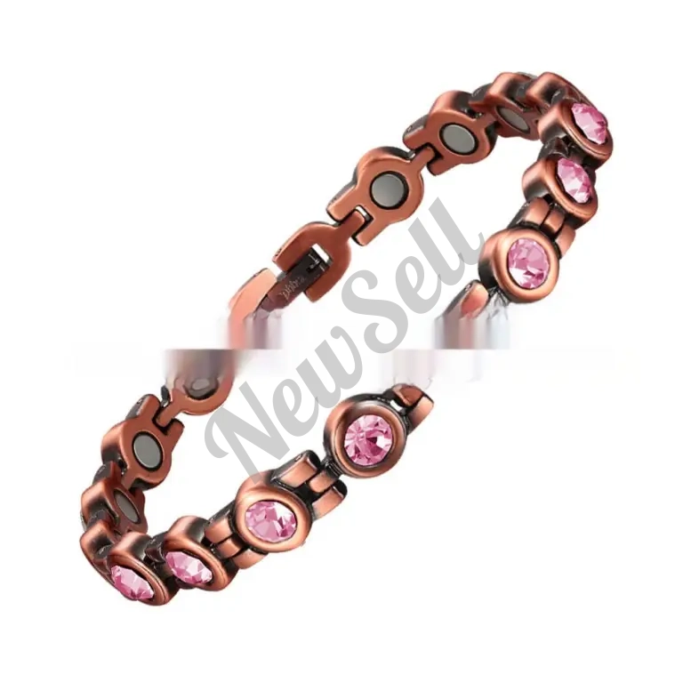 Magnetic Korean-style Retro Fashion Zircon Pure Copper Bracelet