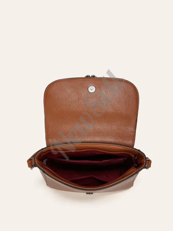 European And American-style Fashionable Flip-top Saddle Bag With Tassels