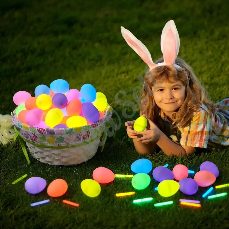Easter Glow Eggs Light-Up Eggs For Holiday Parties Fluorescent Decorative Hollow-Out Eggs