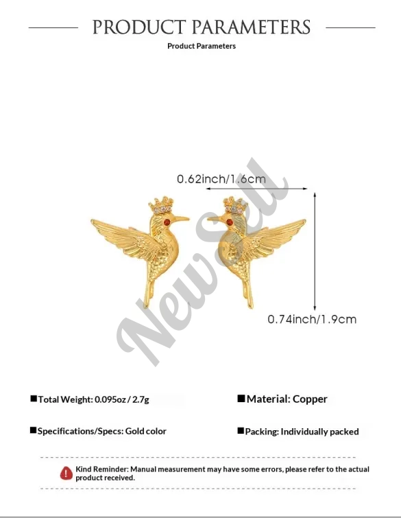 Fashionable Flying Bird Stud Earrings