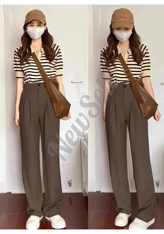 Women's Fashion High-Waist Slimming Casual Wide-Leg Pants