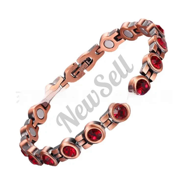 Magnetic Korean-style Retro Fashion Zircon Pure Copper Bracelet