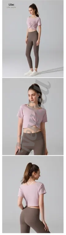 Women's Knotted Pilates Short-Sleeve T-Shirt