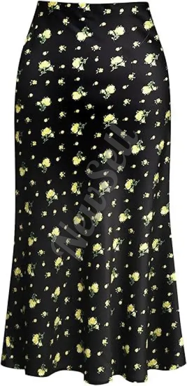 High-waisted Mermaid-style Satin Leopard-print Sheath Skirt